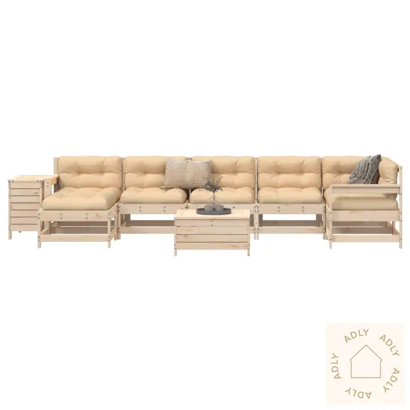 Hagesofasett 9 Deler Heltre Furu