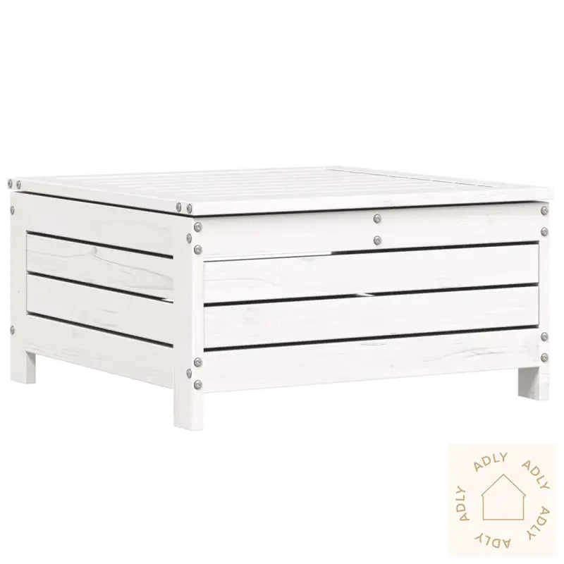 Hagesofasett 7 Deler Hvit Heltre Furu