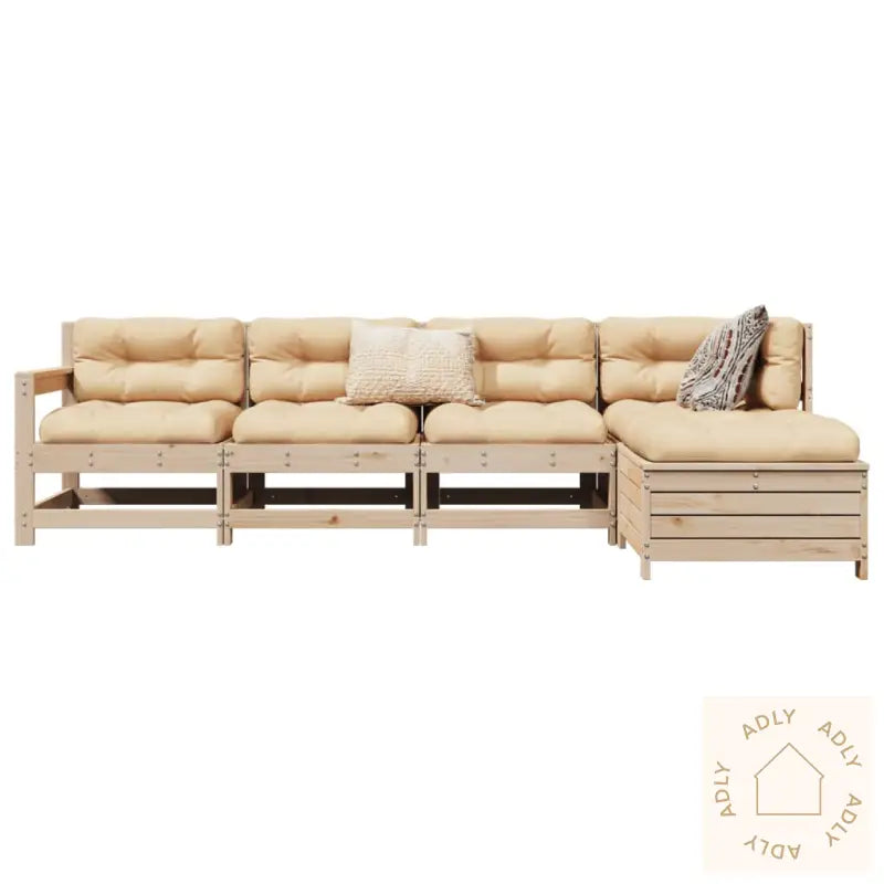 Hagesofasett 5 Deler Heltre Furu
