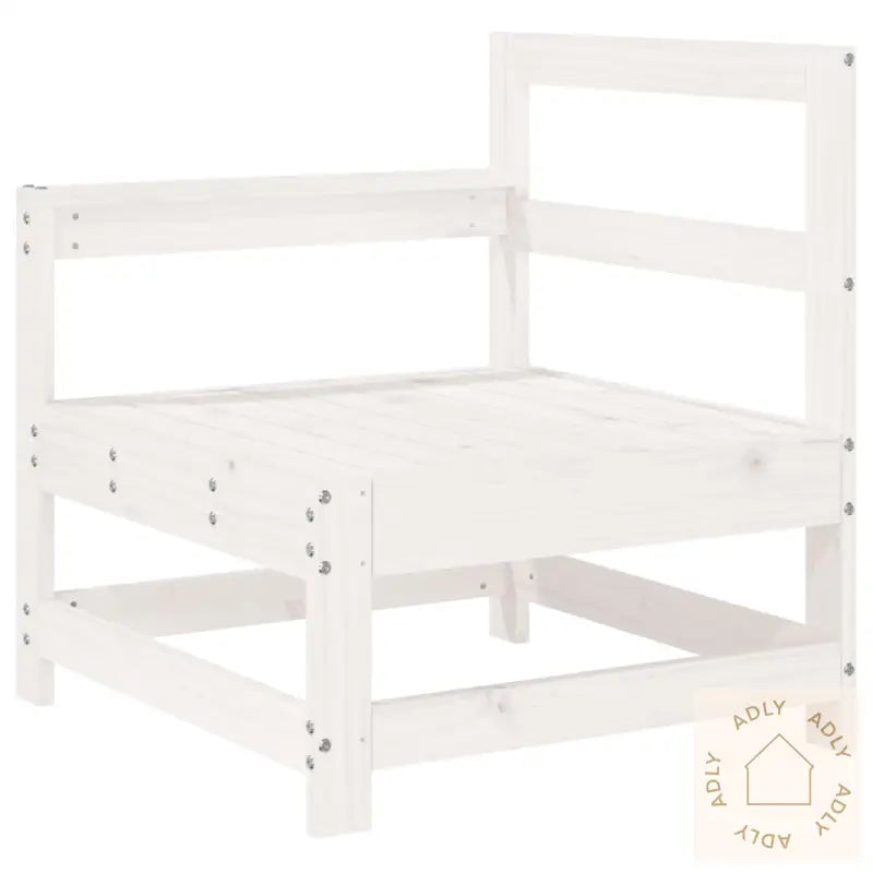 Hagesofasett 8 Deler Hvit Heltre Furu