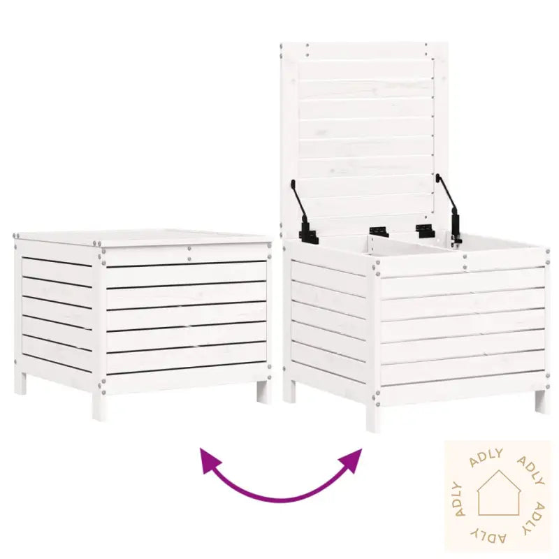 Hagesofasett 7 Deler Hvit Heltre Furu