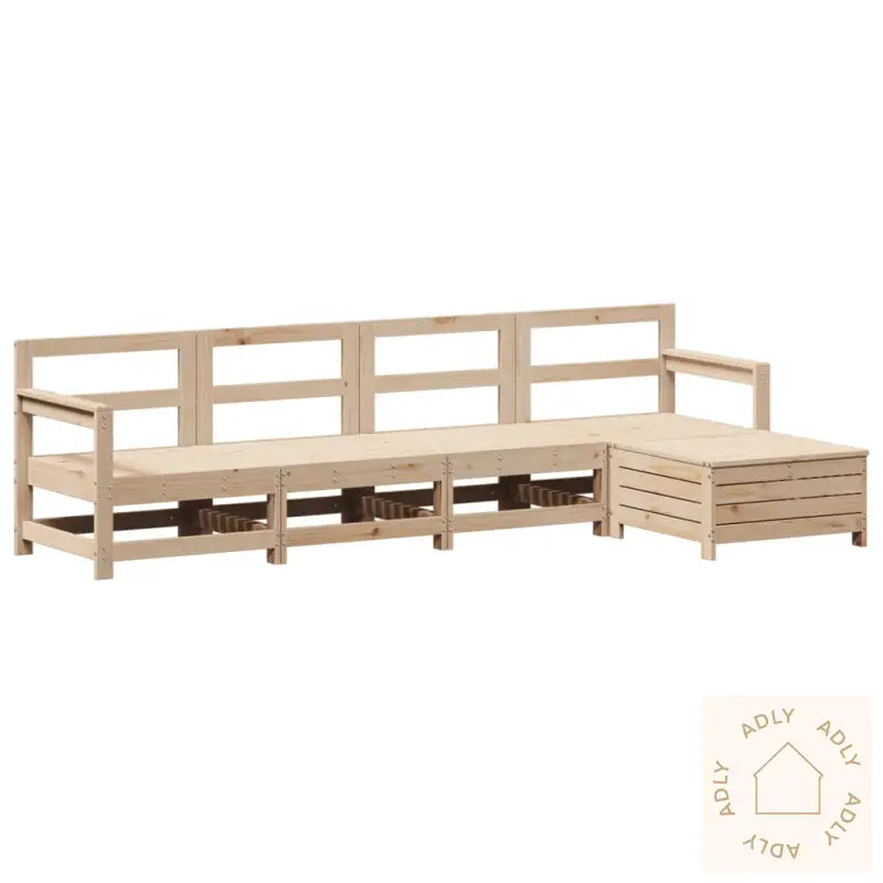 Hagesofasett 5 Deler Heltre Furu