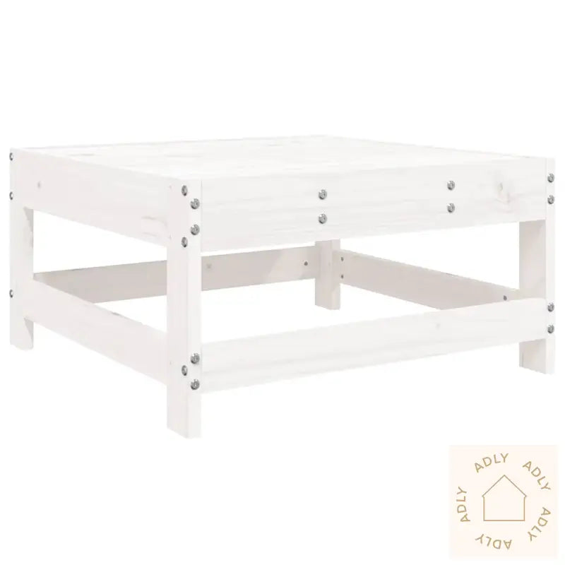 Hagesofasett 8 Deler Hvit Heltre Furu