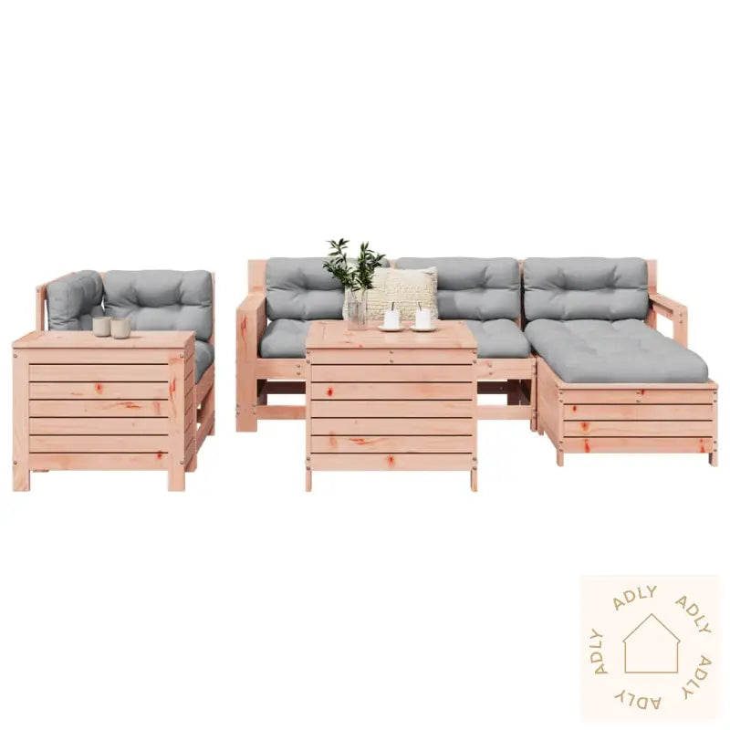 Hagesofasett 7 Deler Heltre Douglasgran