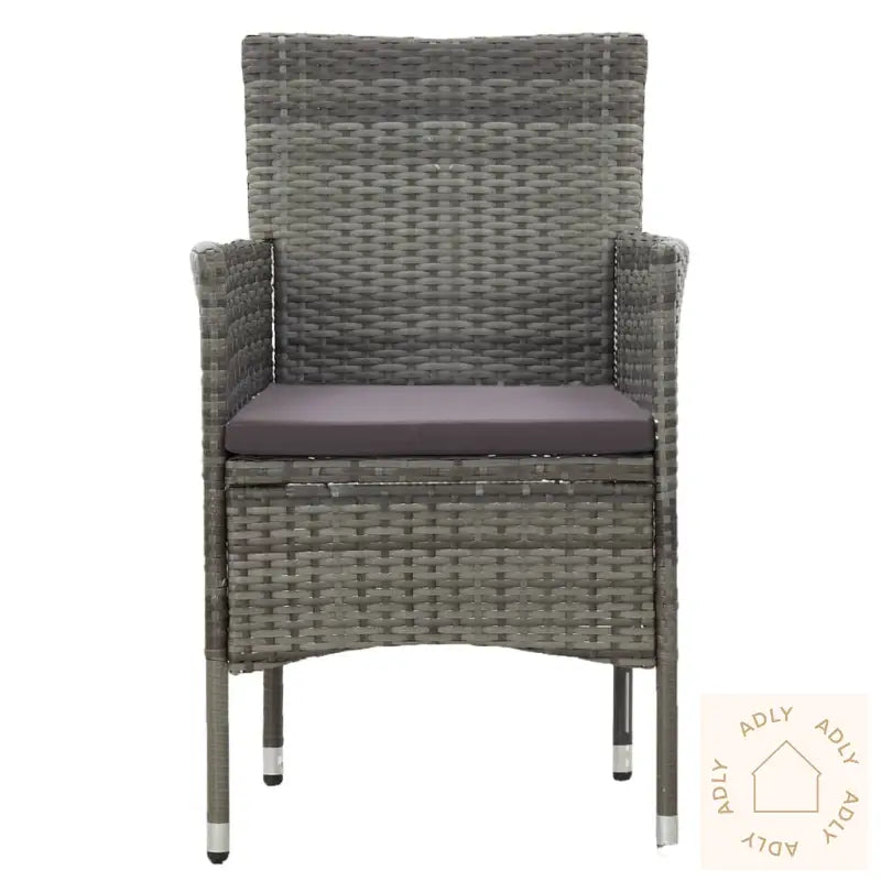 Hagespisegruppe 3 Deler Polyrotting Og Akasie Grå