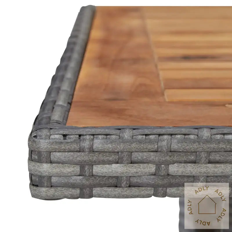 Hagespisegruppe 3 Deler Polyrotting Og Akasie Grå