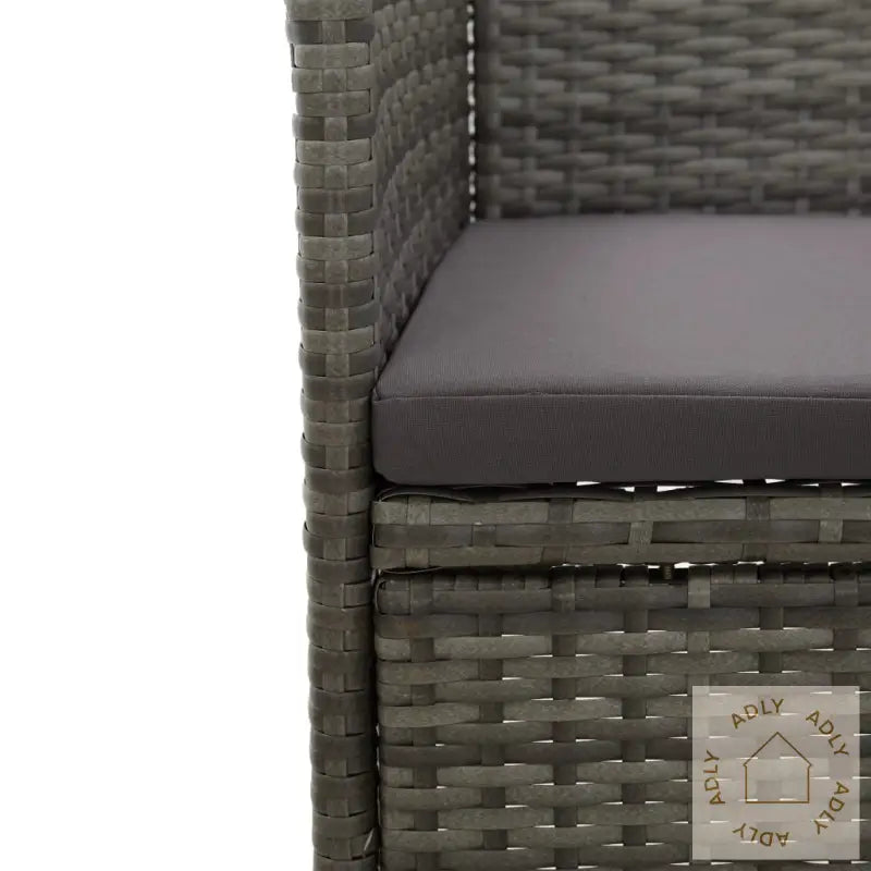 Hagespisegruppe 3 Deler Polyrotting Og Akasie Grå