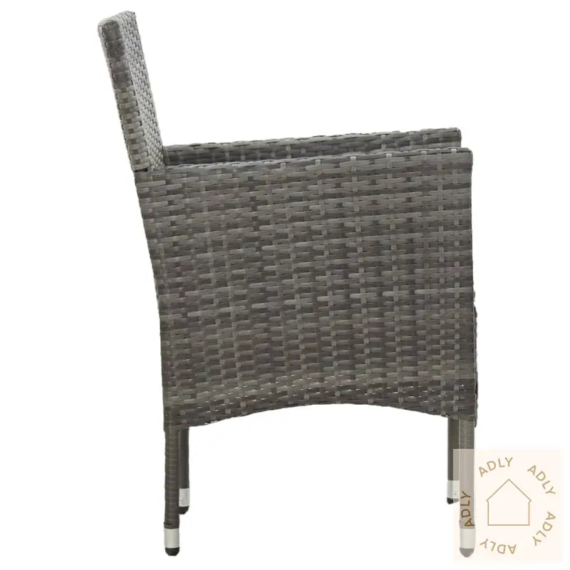 Hagespisegruppe 3 Deler Polyrotting Og Akasie Grå