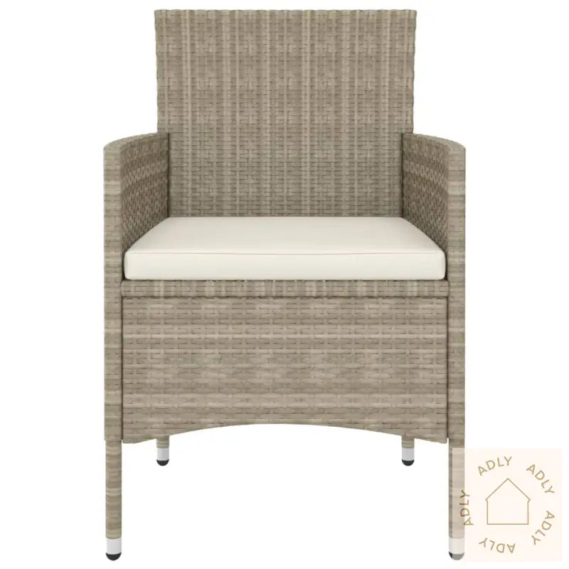 Hagestol- Og Krakksett 4 Deler Polyrotting Beige