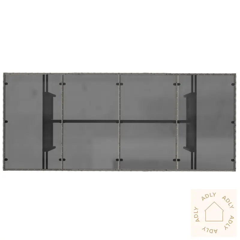 9-Delt Hage Spisegruppe Grå Polyrotting