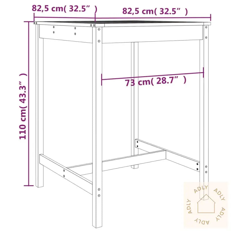 Hagebarsett 5 Deler Honningbrun Heltre Furu