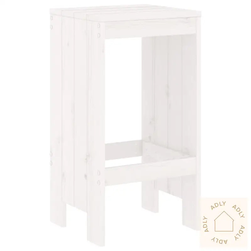 Hagebarsett 5 Deler Hvit Heltre Furu