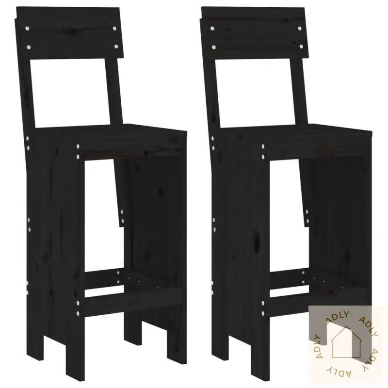 Hagebarsett 3 Deler Svart Heltre Furu