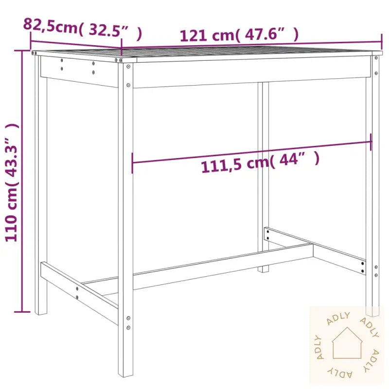 Hagebarsett 5 Deler Hvit Heltre Furu