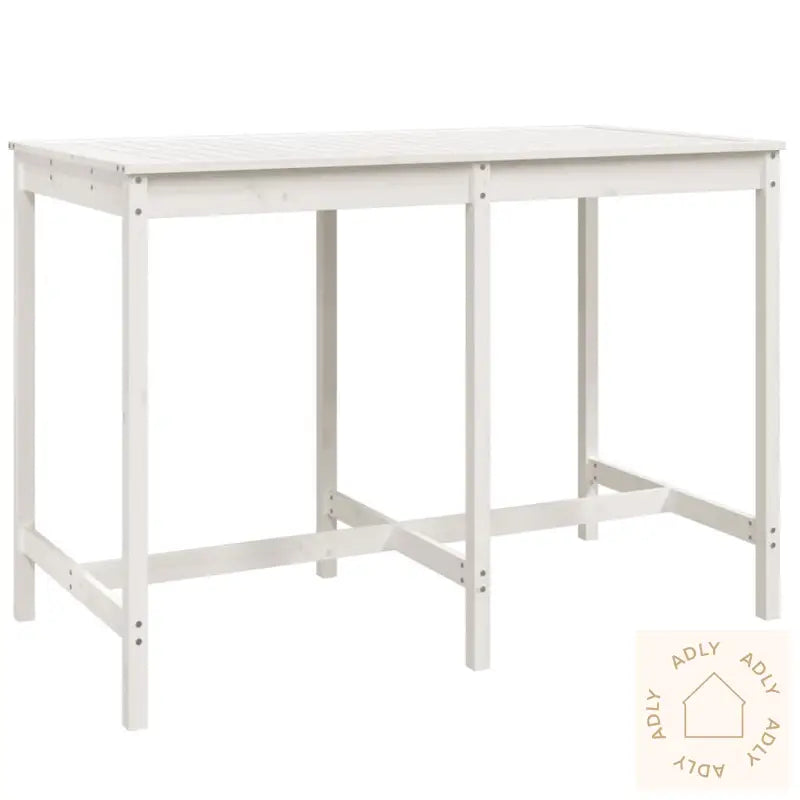 Hagebarsett 7 Deler Hvit Heltre Furu