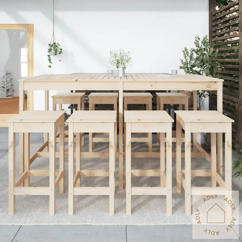 Hagebarsett 9 Deler Heltre Furu