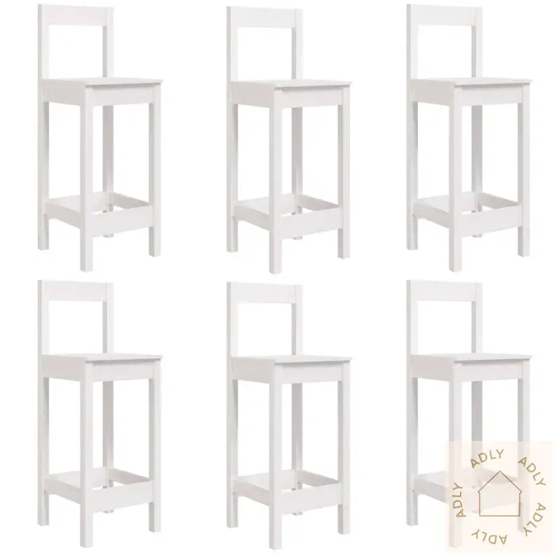 Hagebarsett 7 Deler Hvit Heltre Furu