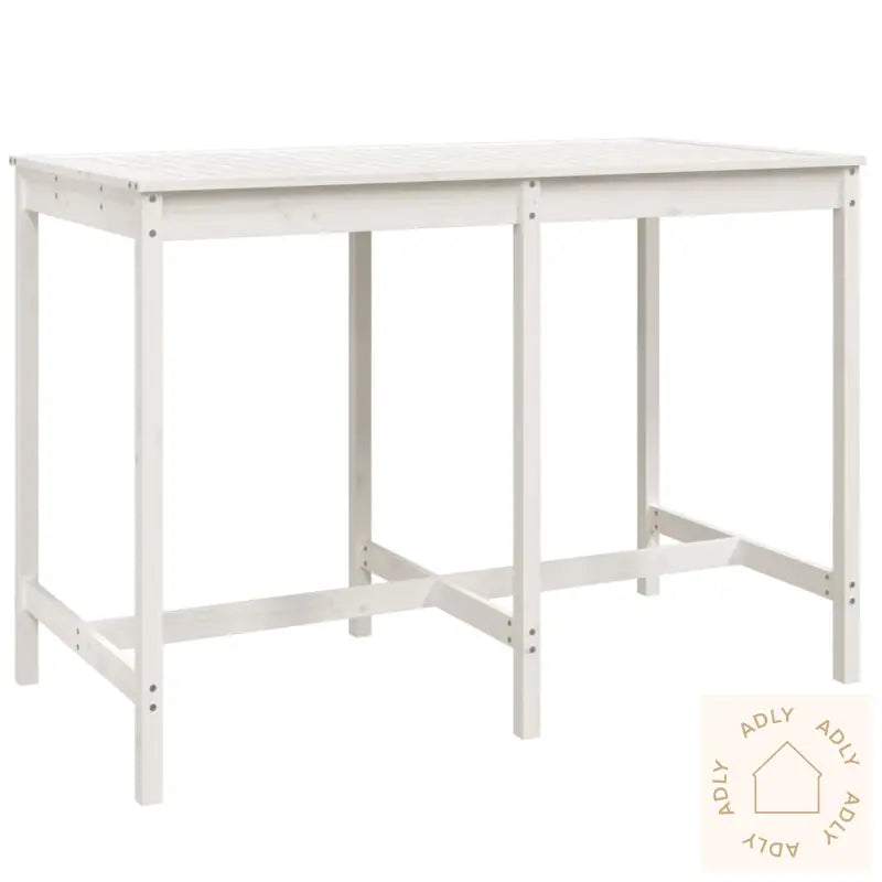 Hagebarsett 7 Deler Hvit Heltre Furu