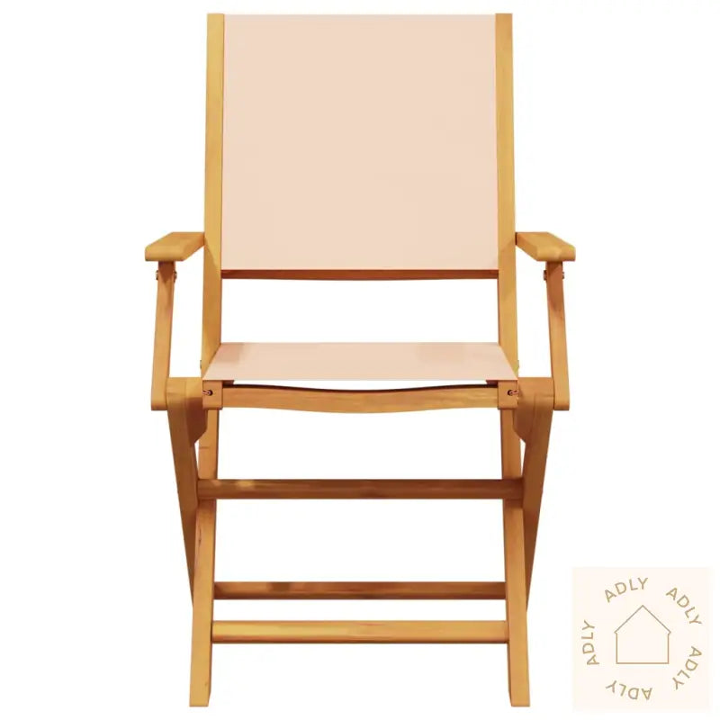 Bistrosett 3 Deler Beige Stoff Og Heltre