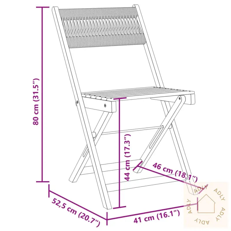 Bistrosett 3 Deler Grå Polypropylen Og Heltre