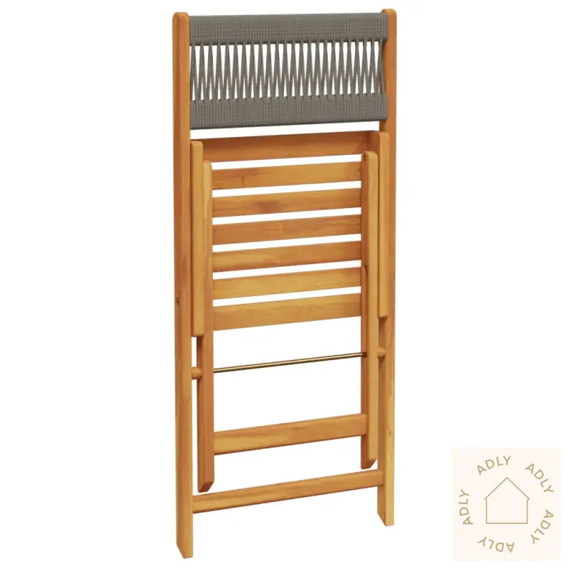 Bistrosett 3 Deler Grå Polypropylen Og Heltre