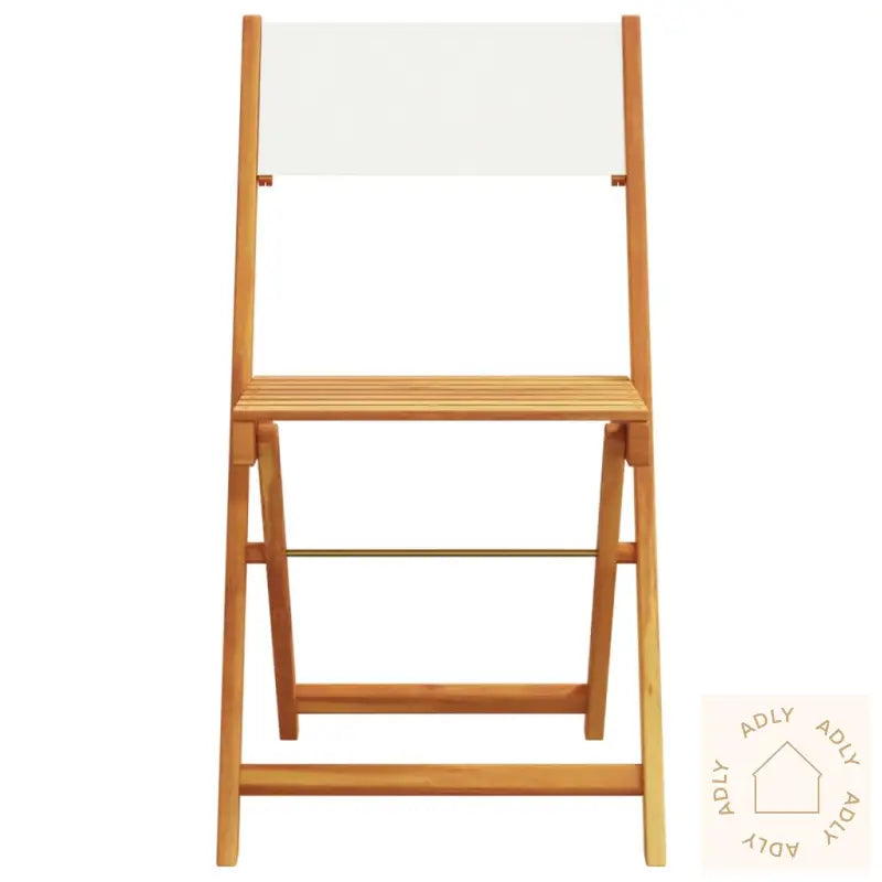 Bistrosett 3 Deler Kremhvit Stoff Og Heltre