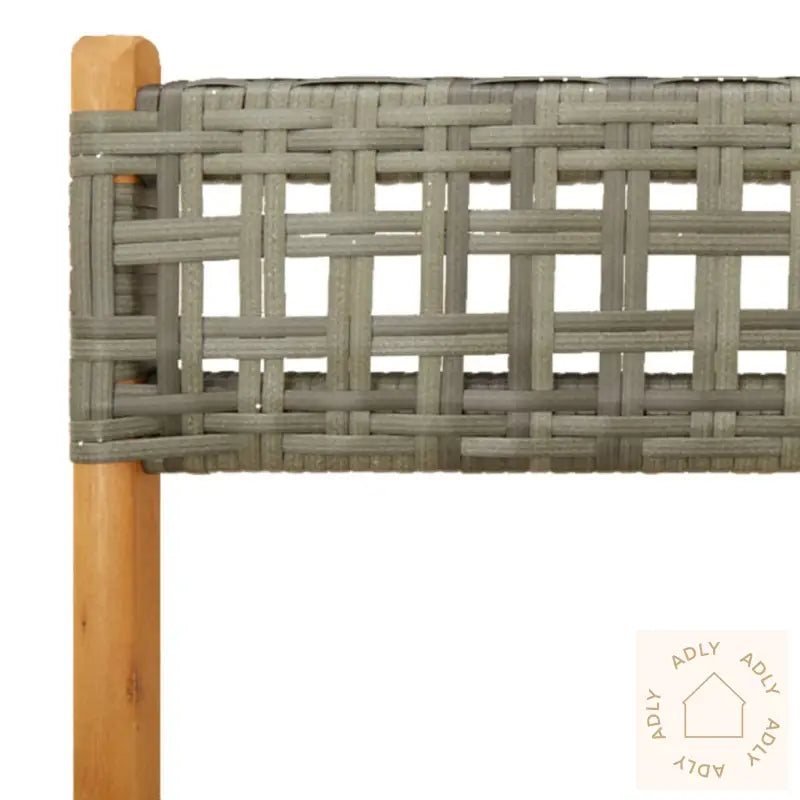 Bistrosett 3 Deler Grå Polyrotting Og Heltre