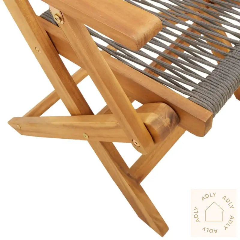 Bistrosett 3 Deler Grå Polypropylen Og Heltre