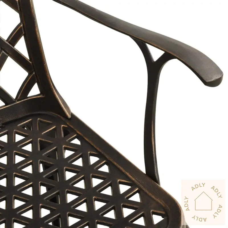 Bistrosett 3 Deler Støpt Aluminium Bronse
