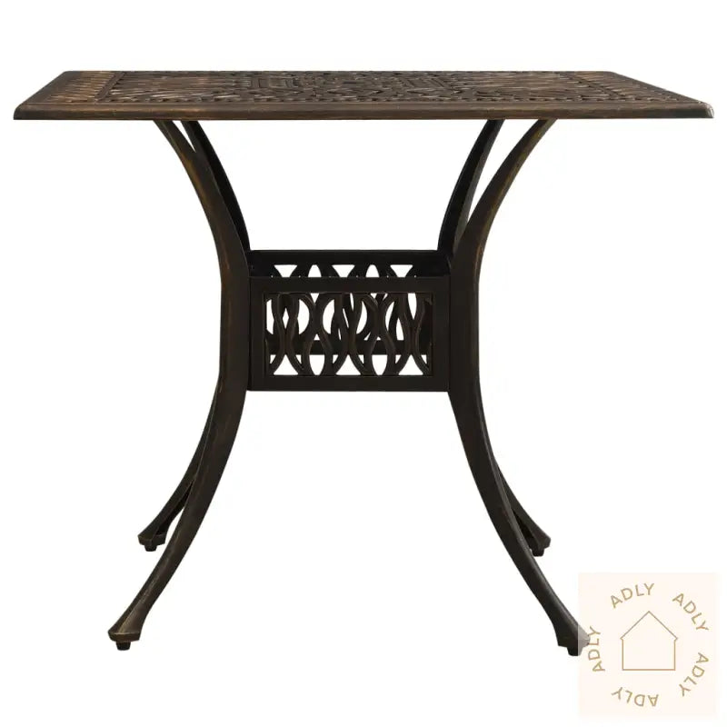 Bistrosett 3 Deler Støpt Aluminium Bronse