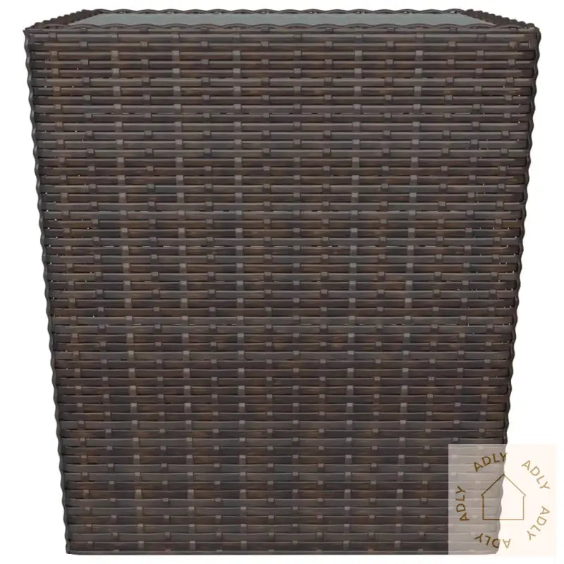 Hagebistrosett 3 Deler Polyrotting Og Herdet Glass Brun