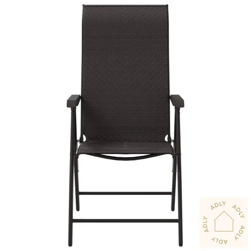 Sammenleggbare Hagestoler 8 Stk Svart Kaffe Polyrotting