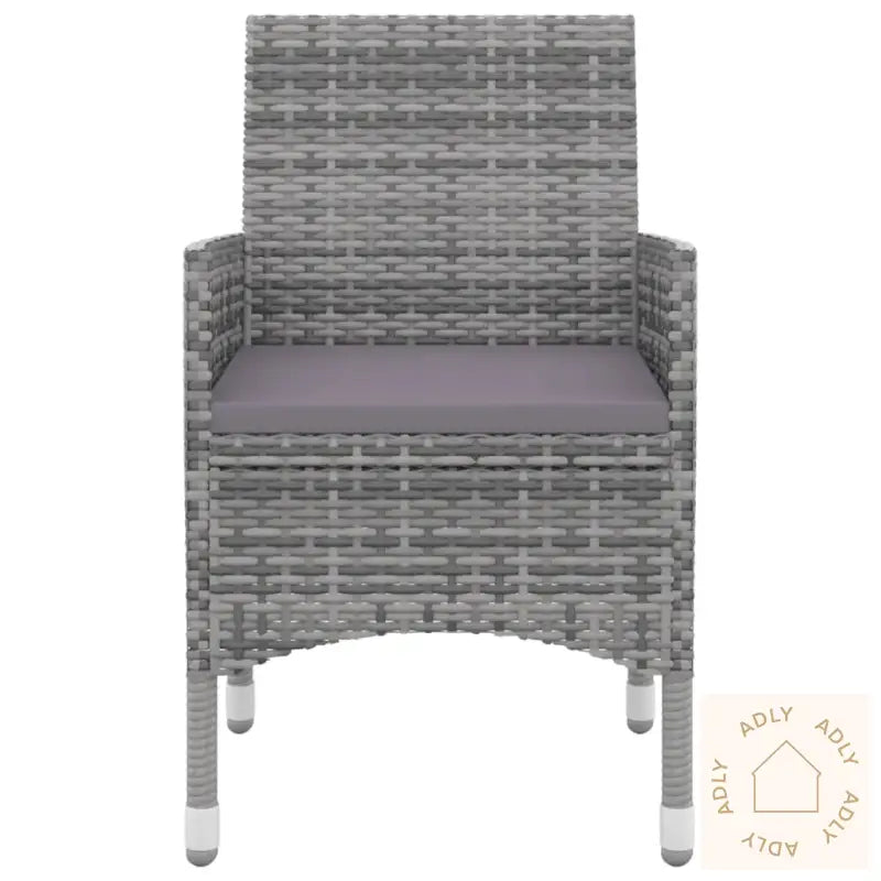 Hagespisegruppe Med Puter 3 Deler Polyrotting Og Glass