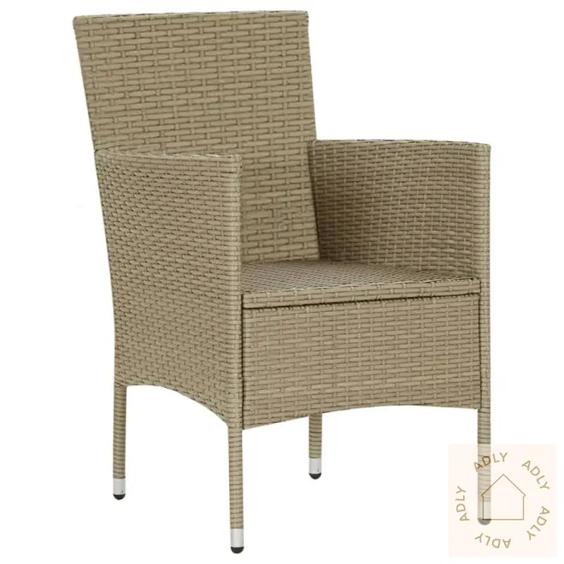 Hagespisegruppe Med Puter 3 Deler Polyrotting Beige