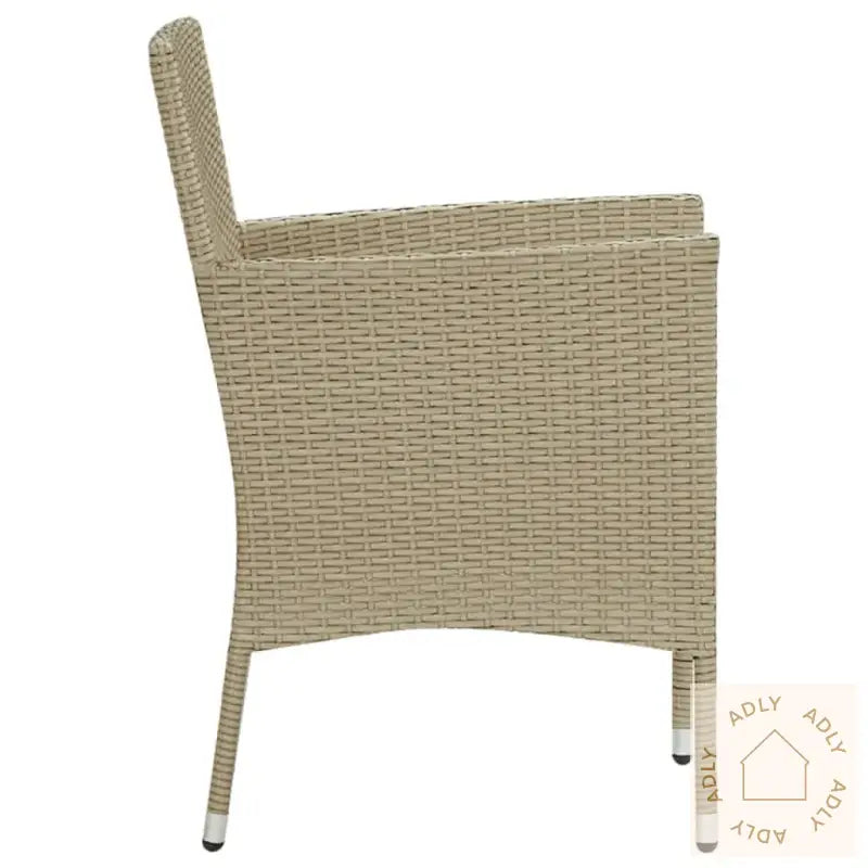 Hagespisegruppe Med Puter 3 Deler Polyrotting Beige