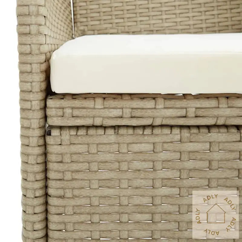 Hagespisegruppe Med Puter 3 Deler Polyrotting Beige