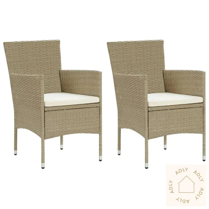Hagespisegruppe Med Puter 3 Deler Polyrotting Beige