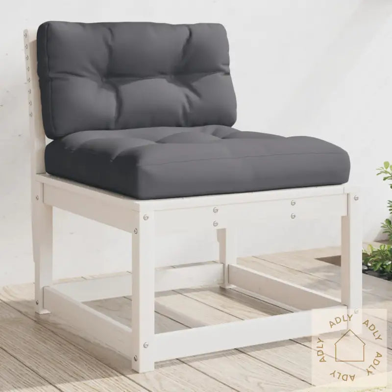 Hagesofaer Med Puter 2 Stk Hvit Heltre Furu