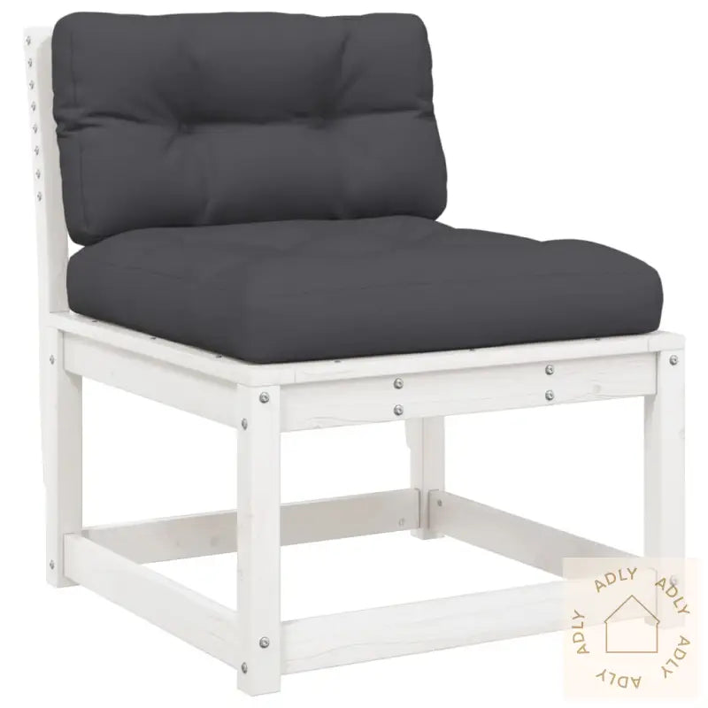 Hagesofaer Med Puter 2 Stk Hvit Heltre Furu