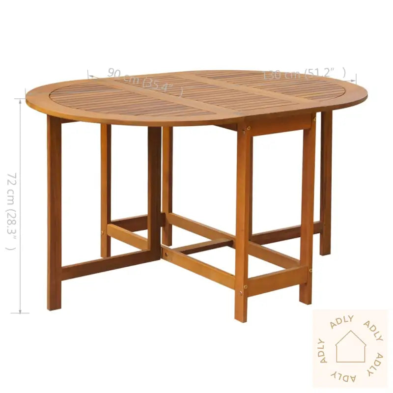 Utendørs Sammenleggbar Spisestue 5 Deler Heltre Akasie
