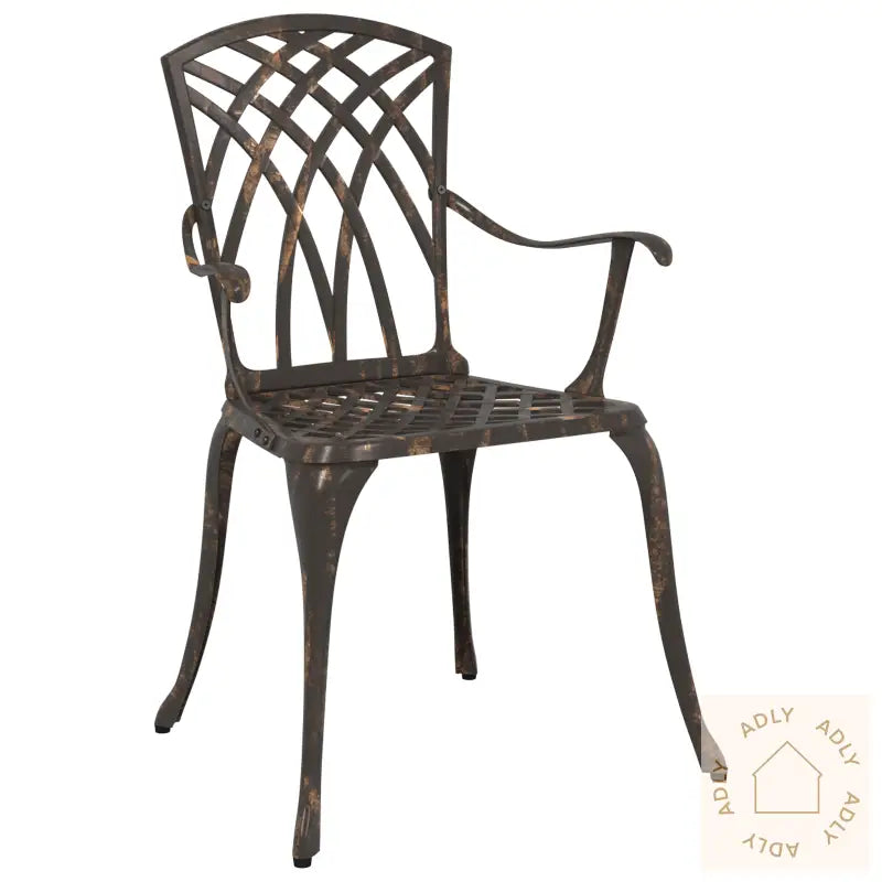Hage Stoler 2 Stk Bronse Støpt Aluminium