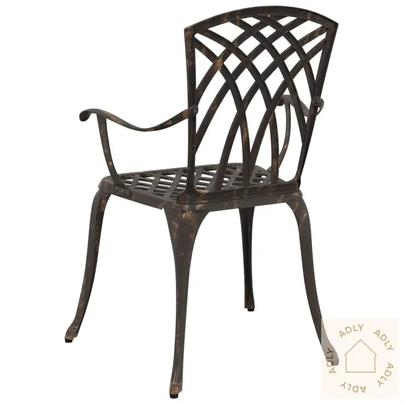 Hage Stoler 2 Stk Bronse Støpt Aluminium
