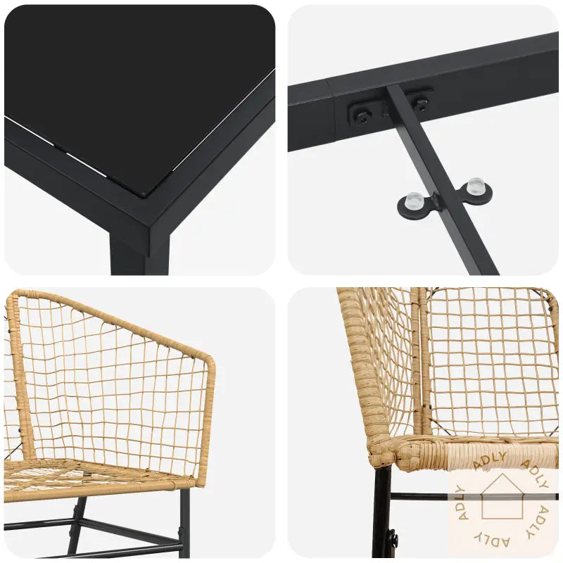 9 Delt Hage Spise Sett Brun Poly Rattan