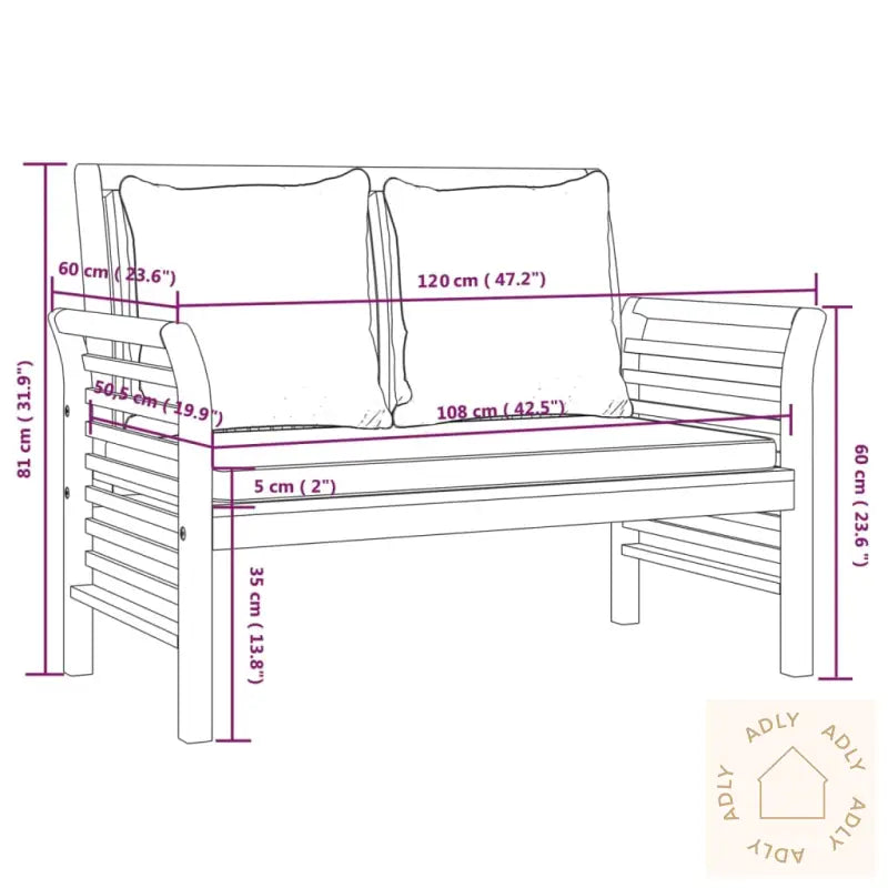 Hagesofagruppe Med Kremhvite Puter 2 Deler Heltre