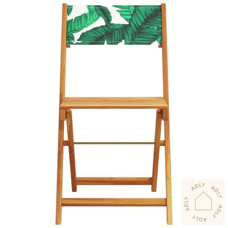 Hagespisegruppe 5 Deler Bladmønster Stoff Og Heltre