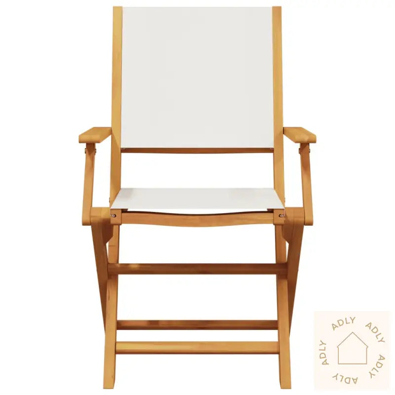 Bistrosett 3 Deler Kremhvit Stoff Og Heltre