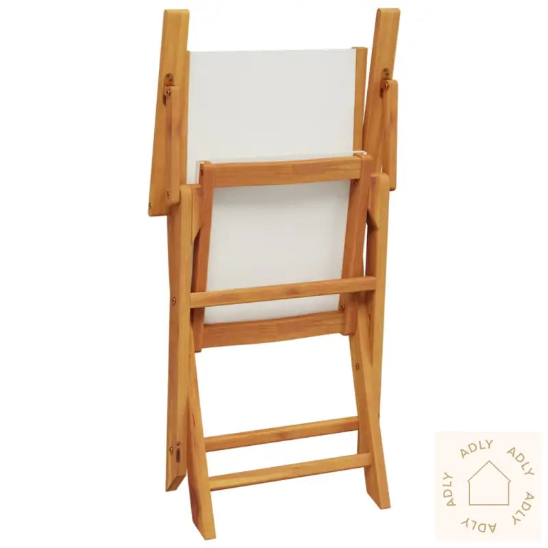 Bistrosett 3 Deler Kremhvit Stoff Og Heltre