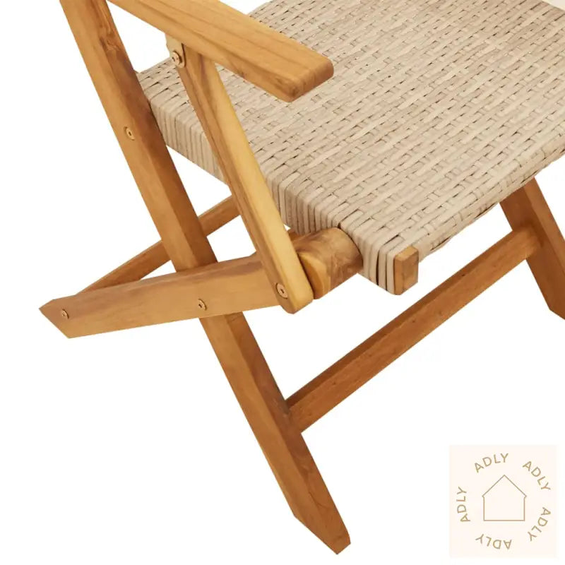 Hagespisegruppe 5 Deler Beige Polyrotting Og Heltre