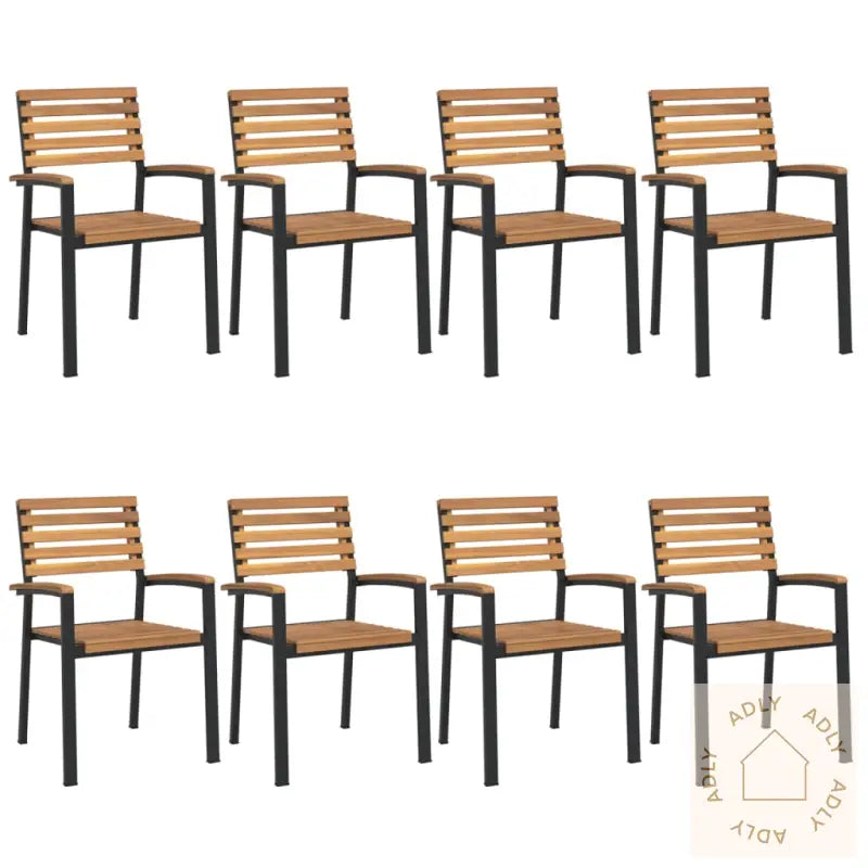 Hagespisegruppe 9 Deler Heltre Akasie Og Metal