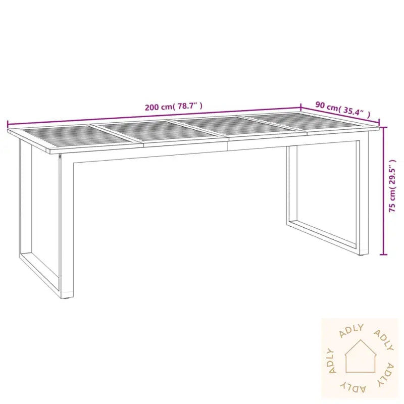 Hagespisegruppe 9 Deler Heltre Akasie Og Metal